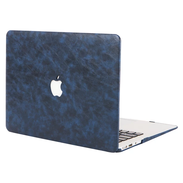 Macbook Air Kılıf 13 inç Deri Leat01 (Eski USB'li Model 2010-2017) A1369 A1466 ile Uyumlu - 8