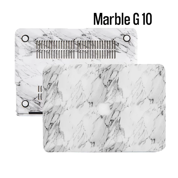 MacBook Air Kılıf 13 inç | A1369 A1466 Uyumlu | Deri Kaplama Mermer Desenli Sert Kapak | Darbeye Dayanıklı - 4