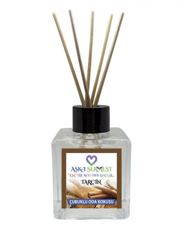 Aşk-ı Sermest Çikolata&Coconut Aromalı Bambu Çubuklu Oda Kokusu Parfüm,  Küp Şişe, 60 mL