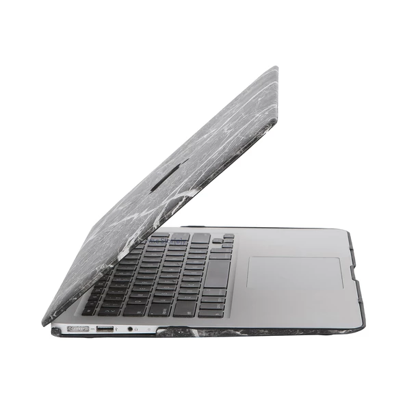 MacBook Air Kılıf 13 inç | A1369 A1466 Uyumlu | Deri Kaplama Mermer Desenli Sert Kapak | Darbeye Dayanıklı - 7