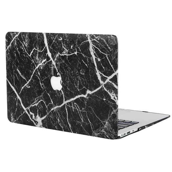 MacBook Air Kılıf 13 inç | A1369 A1466 Uyumlu | Deri Kaplama Mermer Desenli Sert Kapak | Darbeye Dayanıklı - 5