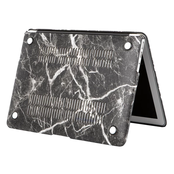 MacBook Air Kılıf 13 inç | A1369 A1466 Uyumlu | Deri Kaplama Mermer Desenli Sert Kapak | Darbeye Dayanıklı - 8
