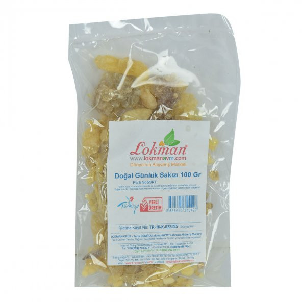 LokmanAVM Ak Günlük Sakızı Doğal 100 Gr Paket - 2