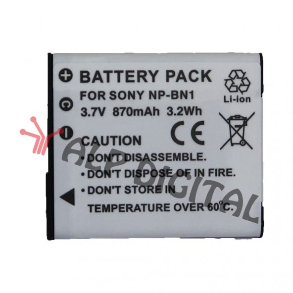 Sony NP-BN1 Pdx Batarya Pil - 870mAh - Resim 3
