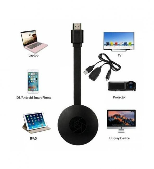 Hdmi Kablosuz Görüntü Aktarıcı Wifi Telefonu Tv den İzleme 1080p