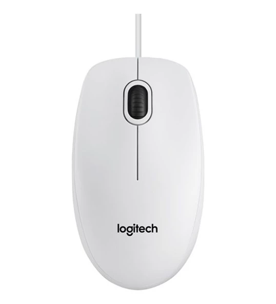 Logitech B100 Kablolu Optik Mouse Beyaz 910-003360 ürün görseli 1