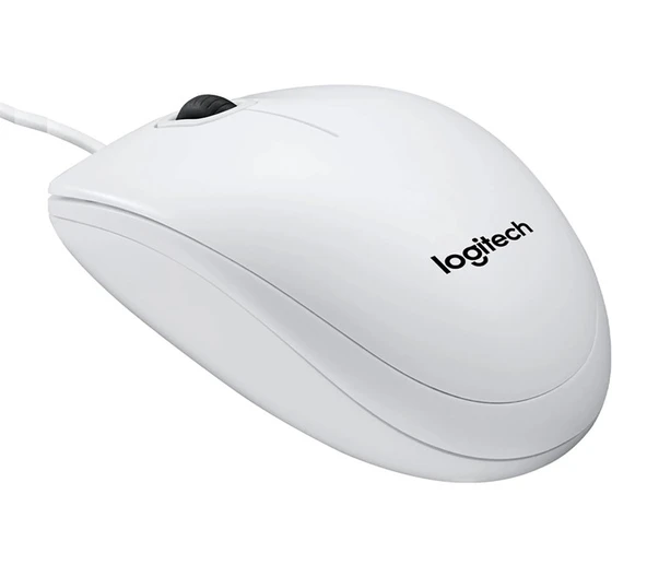 Logitech B100 Kablolu Optik Mouse Beyaz 910-003360 - Resim 3
