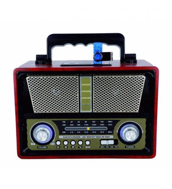 Md-1802 Bt Nostalji Görnümlü Bluetoothlu Radyo Ses Bombası
