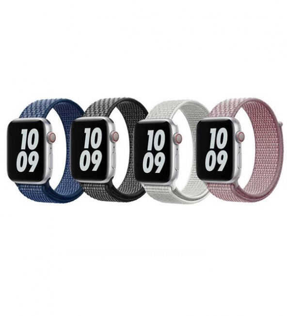 Apple Watch 38mm Kordon Wiwu Sport Loop Hasır Kordon - 3