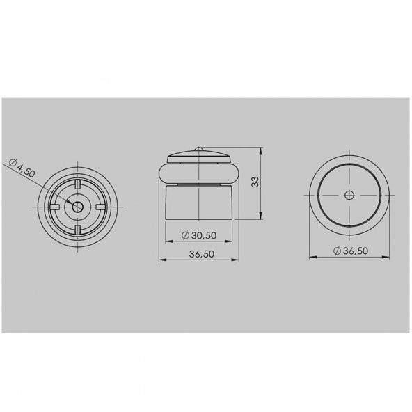 Metali Kapı Yer Tamponu Stoper Şeffaf 2 li Set - 3