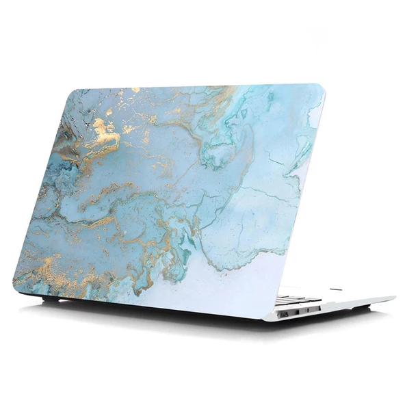 Macbook Air Kılıf 13 inç Mermer06NL (Eski USB'li Model 2010-2017) A1369 A1466 ile Uyumlu - Resim 2