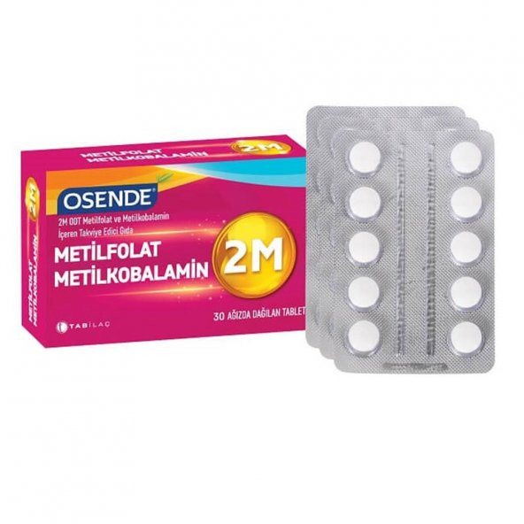 Osende 2M ODT Metilfolat & Metilkobalamin 30 Ağızda Dağılan Tablet - 1