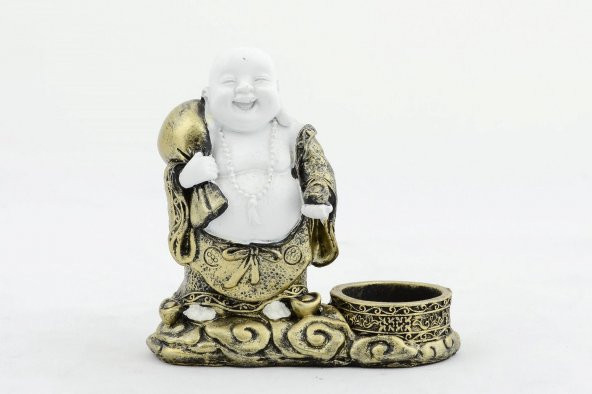 Polyester Meditasyon Buda Mumluk Dekoratif Hediyelik