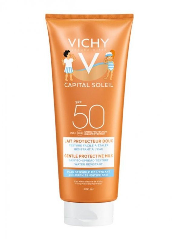 Vichy Capital Ideal Soleil Çocuklar için Yüz ve Vücut Güneş Sütü SPF50+ 300 ml