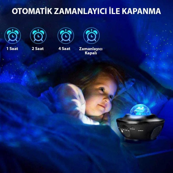 Zenon Smart Starry Projektör Light-Blth+Müzik+7Farklı Ambians - 7