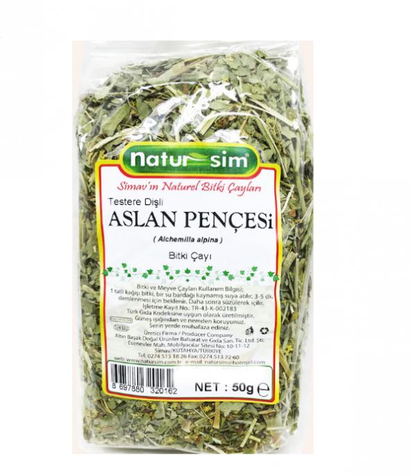 Natursim Testere Dişli Aslan Pençesi Bitki Çayı 50 Gr Ücretsiz Kargo