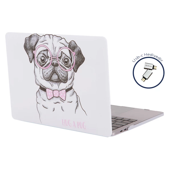 Macbook Air M1 Kılıf 13 inç Dog02NL (TouchID'li M1 Air) A2337 A2179 A1932 ile Uyumlu - 6