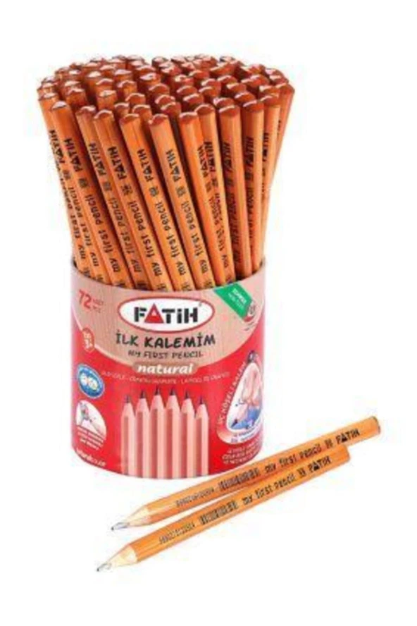 Fatih Jumbo Üçgen Başlangıç Kalemi Natural Kurşunkalem 72'Li