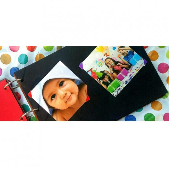 Flamingo Desenli Ahşap Fotoğraf Albümü Dekoratif Hediyelik - 2