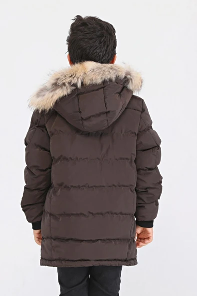 Natural Kürklü Erkek Çocuk Kaban 51237 - 10