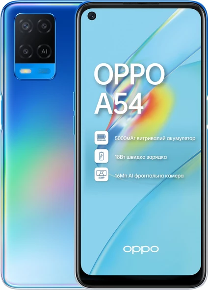 Oppo A54 Blue 128 GB  4 GB RAM YENİLENMİŞ ÜRÜN (Sıfır Gibi) - 3