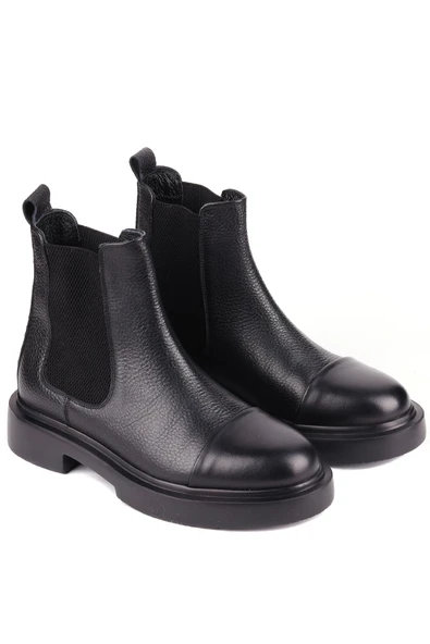 Shoetyle - Siyah Deri Erkek Chelsea Bot 250-080 - Resim 2