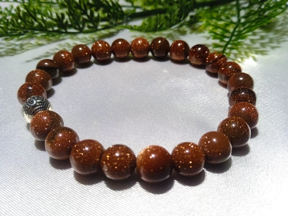 Yıldız Taşlı Doğal Taş Bileklik