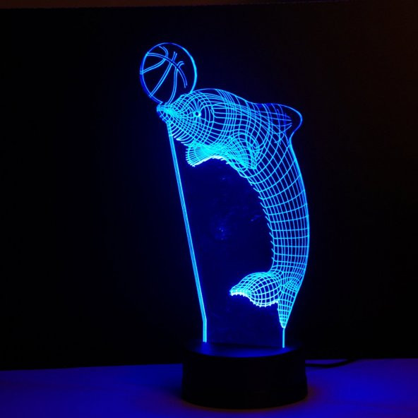Yunus Balığı Top 3D Lamba