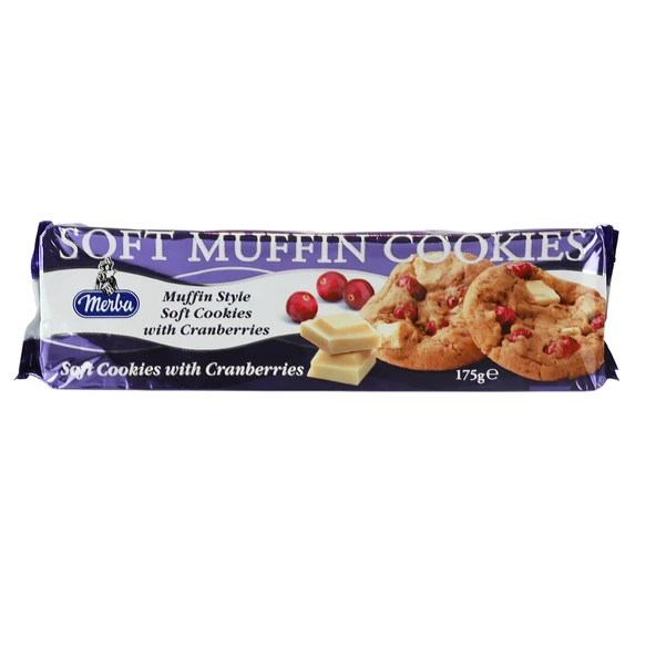 Merba Soft Cranberry Muffin Cookies 175 Gr. (1 Paket) ürün görseli