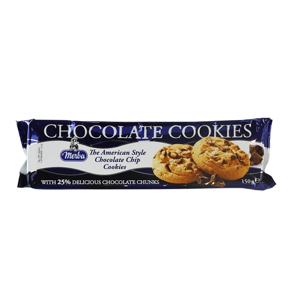 Merba Chocolate Cookies 150 Gr. (1 Paket) ürün görseli