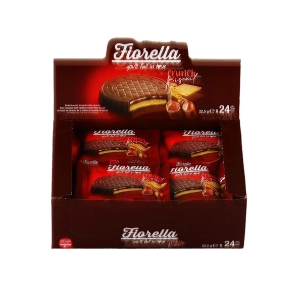 Fiorella Fındık Kremalı Çikolatalı Bisküvi 22,5 Gr. 24lü (1 Kutu) - Resim 3