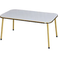 Orta Sehpa Beyaz Kr Metal Ayak Çift Gold