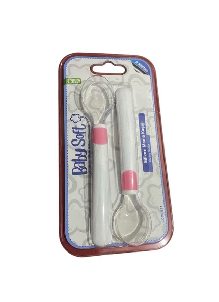 Baby Soft Silikmon 2 Lİ Bebek Mama Kaşığı  5211