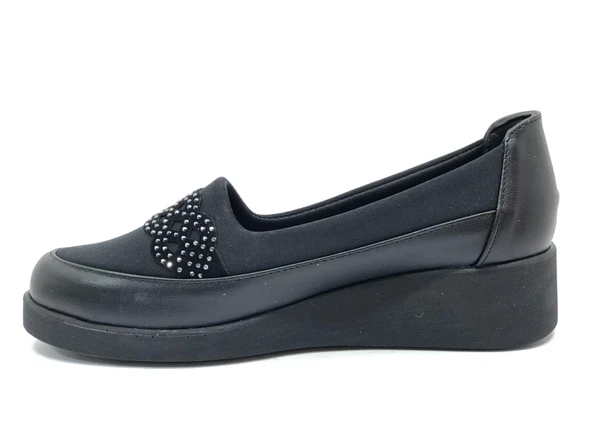 Berfilla Dr.Tavsiyeli İçi %100 Deri Anne Kadın Babet Ayakkabı - Resim 3