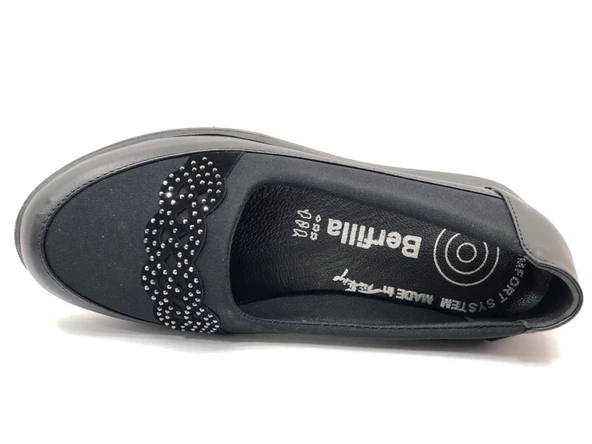 Berfilla Dr.Tavsiyeli İçi %100 Deri Anne Kadın Babet Ayakkabı - Resim 4