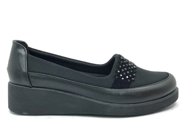 Berfilla Dr.Tavsiyeli İçi %100 Deri Anne Kadın Babet Ayakkabı - Resim 2