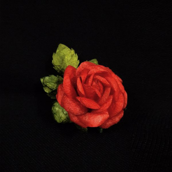 İpek Koza Yaka Çiçeği (Kırmızı)