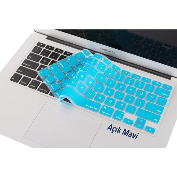 Macbook Klavye Air Pro Koruyucu (US to TR) (Eski USB'li Model 2008-2017) ile Uyumlu - 7