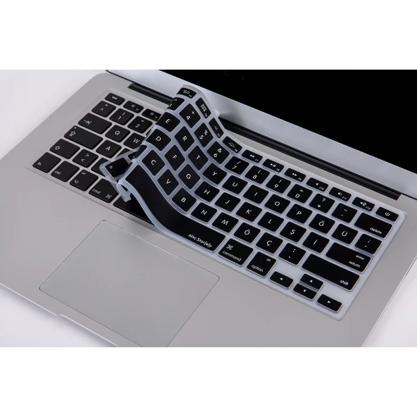 MacBook Air Pro Klavye Koruyucu Türkçe Q Baskılı US Klavye Uyumlu Silikon Kapak ürün görseli 1