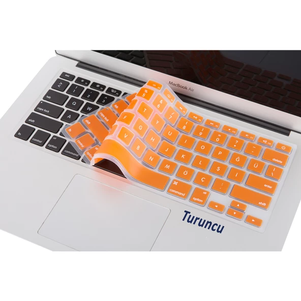Macbook Klavye Air Pro Koruyucu (US to TR) (Eski USB'li Model 2008-2017) ile Uyumlu - 12