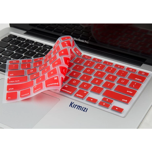 Macbook Klavye Air Pro Koruyucu (US to TR) (Eski USB'li Model 2008-2017) ile Uyumlu - 8