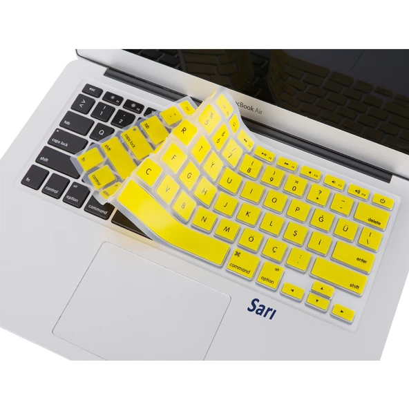 Macbook Klavye Air Pro Koruyucu (US to TR) (Eski USB'li Model 2008-2017) ile Uyumlu - 4