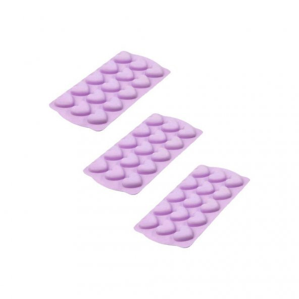 SİLİCOLİFE KALP ÇİKOLATA VE BUZ KALIBI 3LÜ - 3