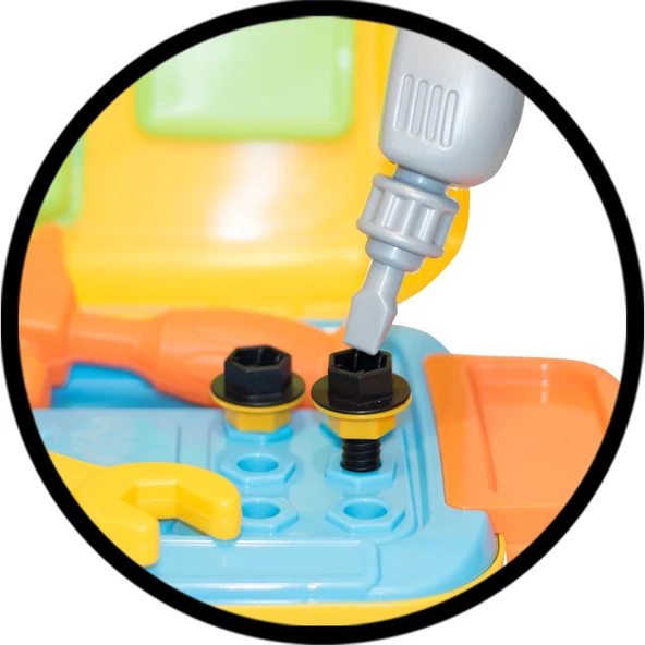 Dede Teknik Tamir Set Bavulum 03483 - Resim 7