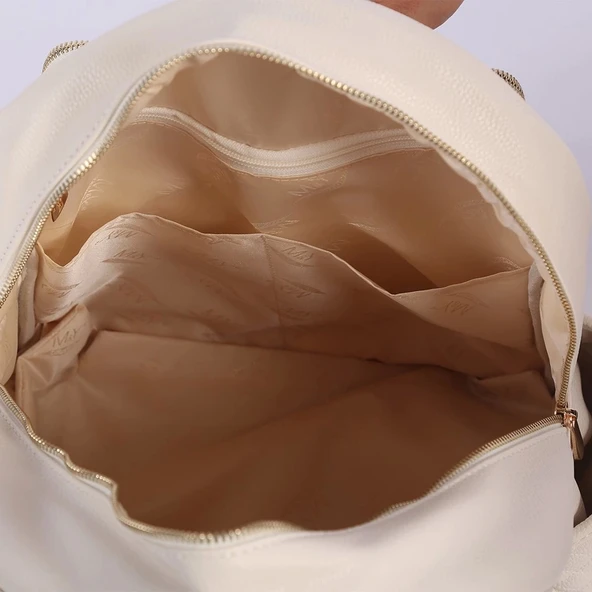 M&Y Dust Deri Anne Bebek Bakım Sırt Çantası 7130 Krem - 6