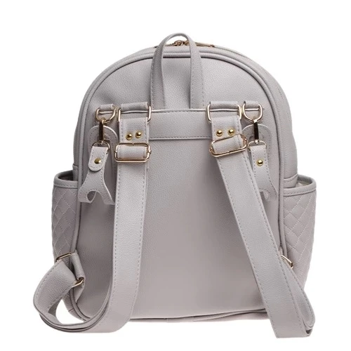 M&Y Dust Deri Anne Bebek Bakım Sırt Çantası 7130 Gri - 2