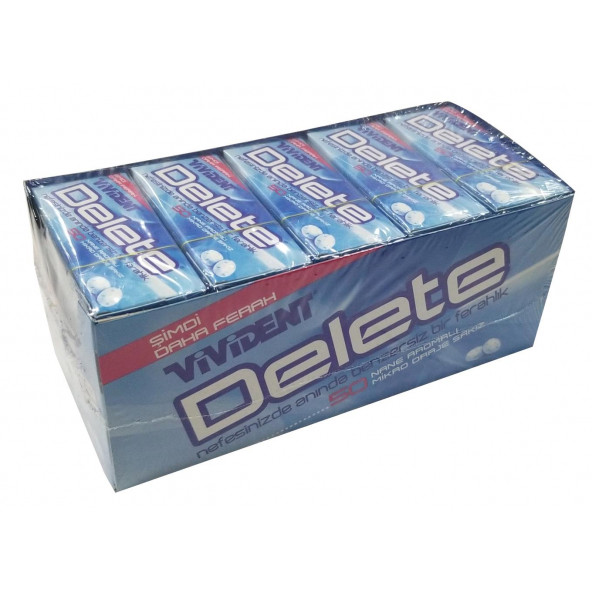 Vivident Delete Extra Nane Aromalı Sakız 50'li 20 Adet