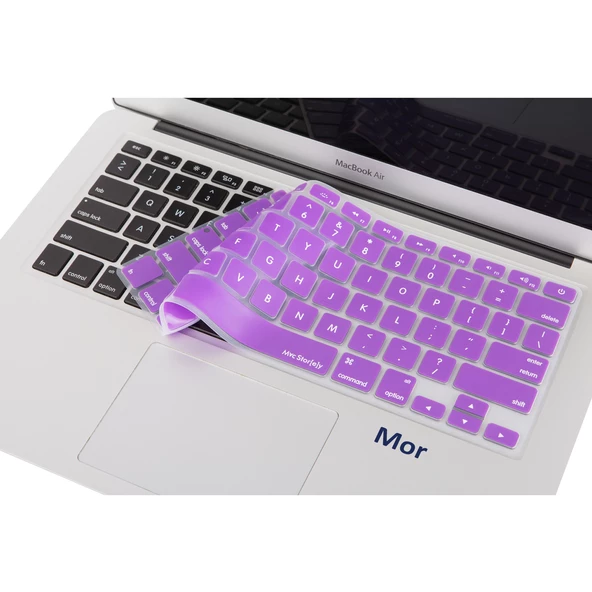 Macbook Klavye Air Pro Koruyucu (US-ABD İngilizce) (Eski USB'li Model 2008/2017) ile Uyumlu - 6