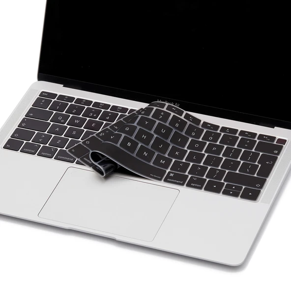 Laptop Macbook Air 13inç Klavye Koruyucu (UK-EU İngilizce) TouchID'li A1932 ile Uyumlu - Resim 3