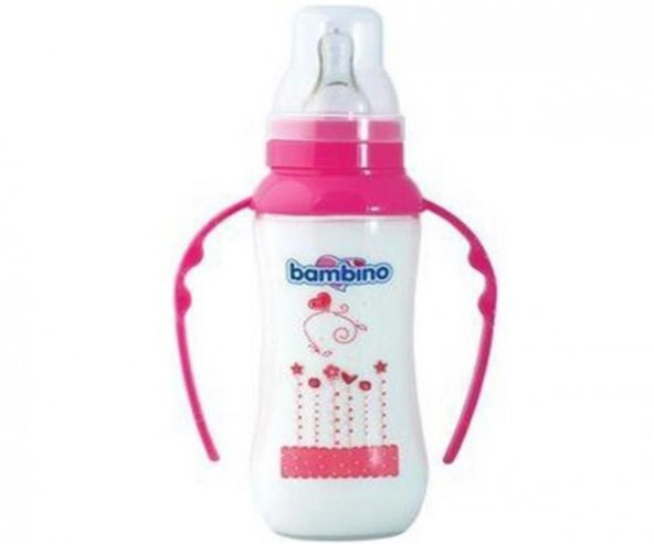 Bambino Biberon Ayıcıklı Kavranabilir 150 Ml - Pembe